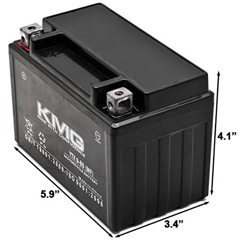 KMG Battery for Kawasaki 636 ZX636-B C Ninja ZX-6R 2003-2006 YTX9-BS Sealed Maintenance Free Battery High Performance 12V SMF OEM Replacement Powersport Motorcycle ATV Scooter Snowmobile
