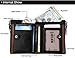 Small Vintage Crazy Horse Leather RFID Blocking Wallet Short Purse Bifold with Double Zipper Pockets for Men