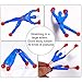 Blulu 16 Pieces Window Crawler Men, Multicolor Sticky Wall Climbers Rolling Men Novelty Stretchy Sticky Toys for Party Favor (16)