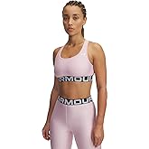 Under Armour Womens HeatGear Authentics Mid Impact Branded Sports Bra