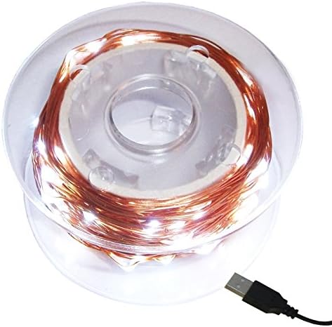 Coyore String Lights,USB LED Copper Wire String Lights 33ft 100 LEDs Flexible Starry String Lights Waterproof Fairy Lights for Indoor, Outdoor, Garden, Patio, Wedding,Party, Xmas (Cold White)
