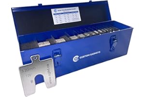 CGLTD Stainless Steel Slotted Shim Kit, Size B, 3" x 3" (Pack of 130) Made in Canada