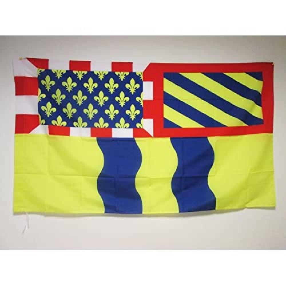 AZ FLAG - French Department of Saône-et-Loire Flag - 3x5 Ft - Department of France Banner with Sleeve - 100% Polyester - Fade Resistant - Vivid Colors - 3' x 5' Feet - 150x90 Cm