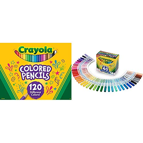 Crayola Colored Pencils, No Repeat Colors, 120Count, Stocking Stuffer