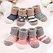 Elufly Unisex Cotton Warm Baby Socks 6-12 Months Oddler Socks Basic Cuff Designer Socks 4 Pairs (0-6 months, Pink)
