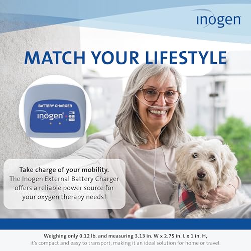 Inogen External Battery Charger - for Rove 4 and Inogen One G4 - Portable Oxygen Device Battery Charger - 0.12 lbs. and 3.13 in. W x 2.75 in. L x 1 in. H
