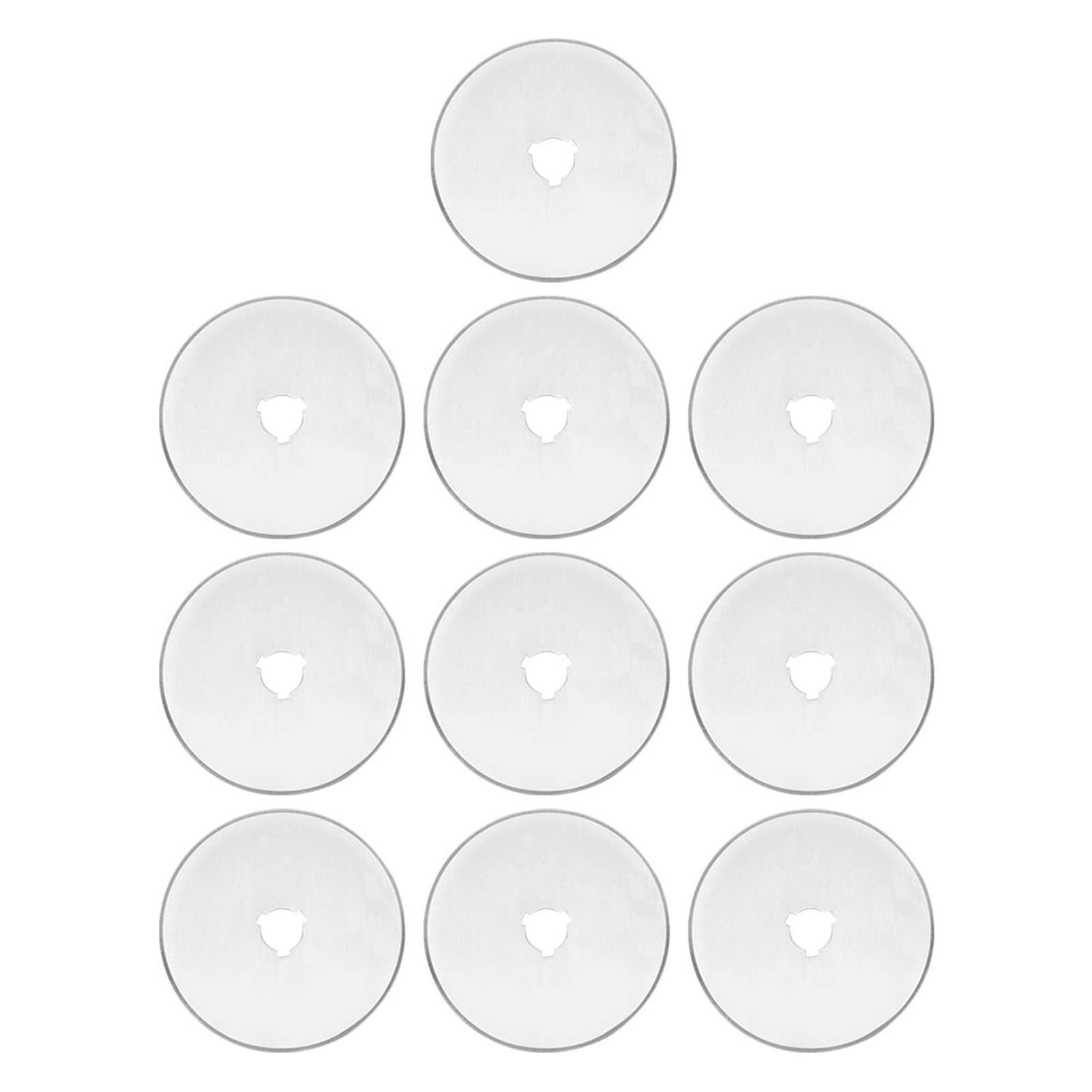 10 Pcs 60mm Rotary Cutting Blades for Fabric Sewing Leather Paper Cutting, Titanium Coated Steel Replacement Blades Compatible with Standard Straight Rotary Cutters, Precision Edge Blades