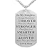 Kisseason To My Daughter Always Remember You are Braver than You Believe Birthday Gift Jewelry Dog Tag Keychain Pendant Necklace From Mom Mother