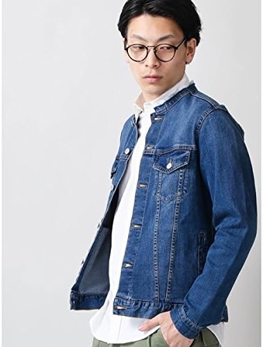 Amazon ウィゴー メンズ Wego Wego ノーカラーデニムジャケット デニム中濃色 M コート ジャケット 通販