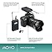 Movo WMIC70 Wireless Lavalier Microphone System - 48 Channel UHF Lapel Mic System with Cordless Mic, 3.5mm XLR Output, and Carrying Case (328-foot Range) - Lavalier Wireless Microphone System