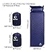 REDCAMP Self-Inflating Sleeping Pad with Attached Pillow, Compact Lightweight Camping Air Mattress with Quick Flow Value, Blue 77
