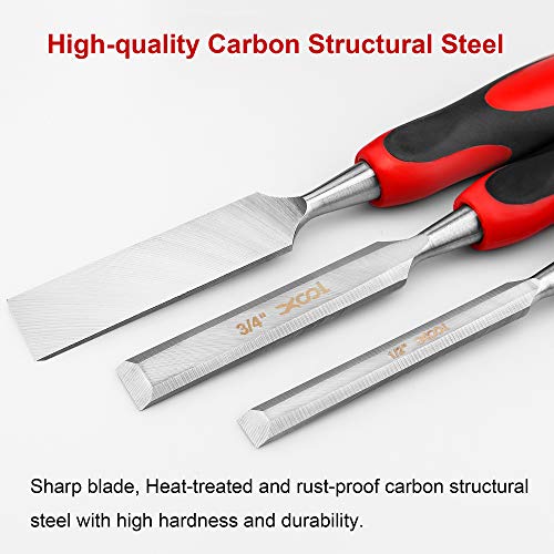 Wood Chisel Tool Sets 3 Pcs, woodworking tools chisels BiMaterial Soft
