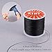 JEWELEADER 116 Yards Round Waxed Polyester Cord 0.5mm Macrame Craft DIY Thread Rattail Beading String for Jewelry Making Chinese Knotting Kumihimo Shamballa Friendship Bracelets Black