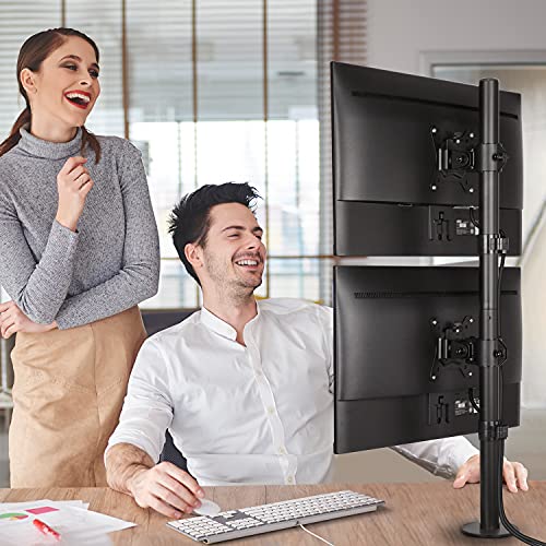 HUANUO Vertical Monitor Mount, Dual Monitor Stand with Height