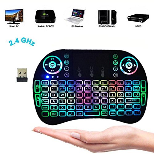 Mchoice Backlight 2.4G Mini Wireless Keyboard Air Mouse Touchpad For Android Smart TV Box PC
