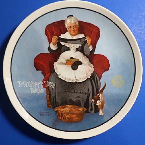 Edwin M Knowles China Company ** Mother's Day "Mending Time" #10 (1985) ** 84-R70-2.10