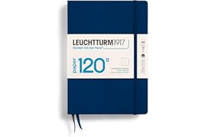 LEUCHTTURM1917 - 120G Special Edition - Medium A5 Hardcover Notebook - 203 Numbered Pages with 120gsm Paper (Navy, Dotted)