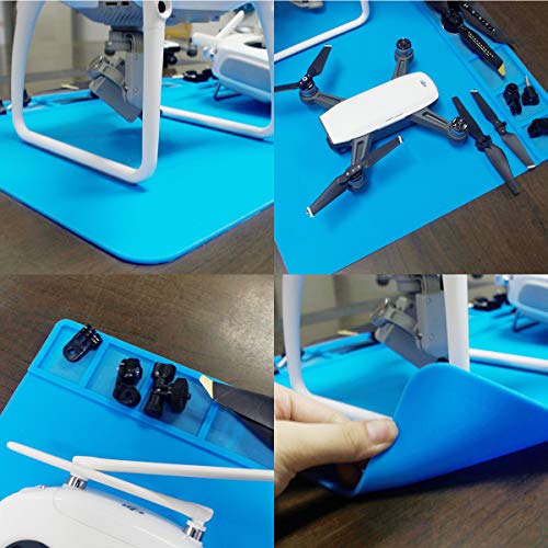 STARTRC Magnetic Heat Resistant Silicone Repair Tool Mat for Soldering Iron,Phone and Computer Repair,Gift for Techie,DIY Drone Maintenance Repair Mat 19.69 x 13.78 inch