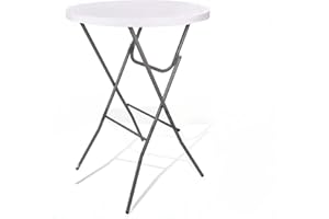 2.63' (32in) Bar Height Cocktail Table,Parties and Commercial Events, Coffee Card,Wedding Event,Indoor/Outdoor, Metal Frame,L