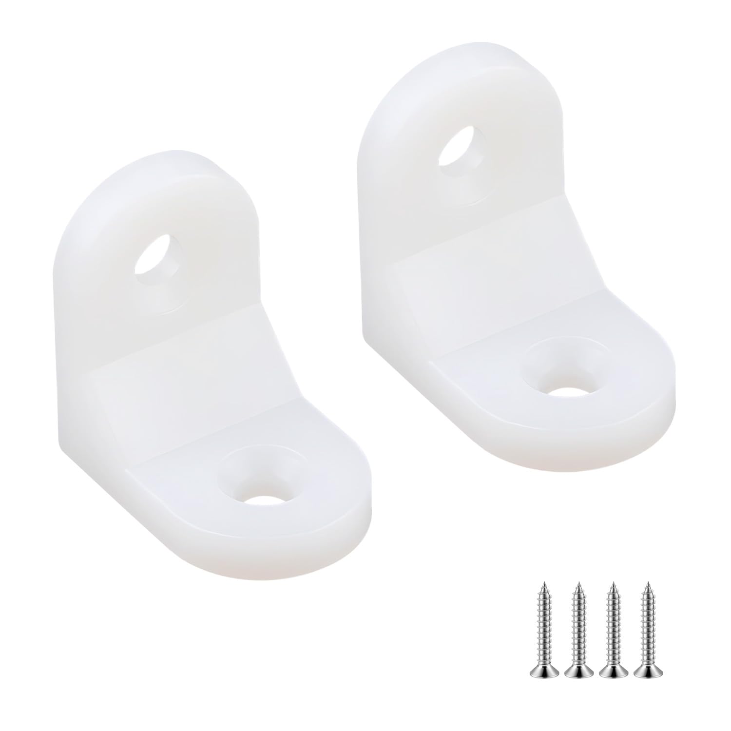 Ctyjia 20 PCS Plastic Corner Brackets, Right Angle Bracket, 90 Degree Plastic Corner Braces with Screws, Corner Bracket for Cabinets, Cupboards