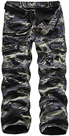 Bstge Men's Comfortable Plus Velvet Warm Camouflage Cargo Work Pants