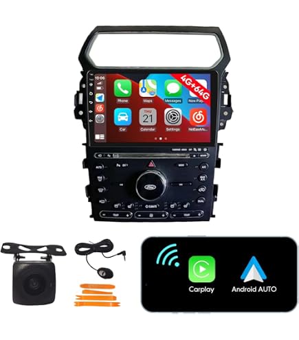 Kunfine 9" Android Car Stereo With CarPlay & Android Auto - For Ford Ranger/F250 2011-2019, 2GB RAM 64GB ROM