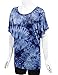 LL WT1064 Womens Short Sleeve Tie-Dye Oversized Draped Top XXL NAVY