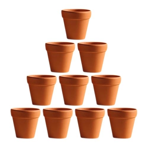 Small terracotta plant pots (pack of 10) 80mm diameter x 70mm high