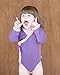 Babysoy Baby Girls' Kimono Bodysuit - Eggplant - 12-18 Months