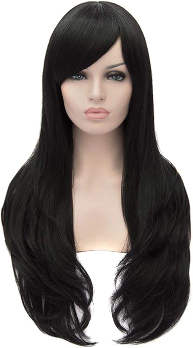 Amazon Com Nunubee Black Long Natural Long Curly Wig Women