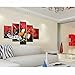 Easy Painter(TM) 5D DIY Diamond Painting Kit Guitar Artwork Music Score Wall Art Decor Landscape Diamond Painting By Numbers on Canvas Embroidery Rhinestone Cross Stitch Arts Craft 5pcs/set
