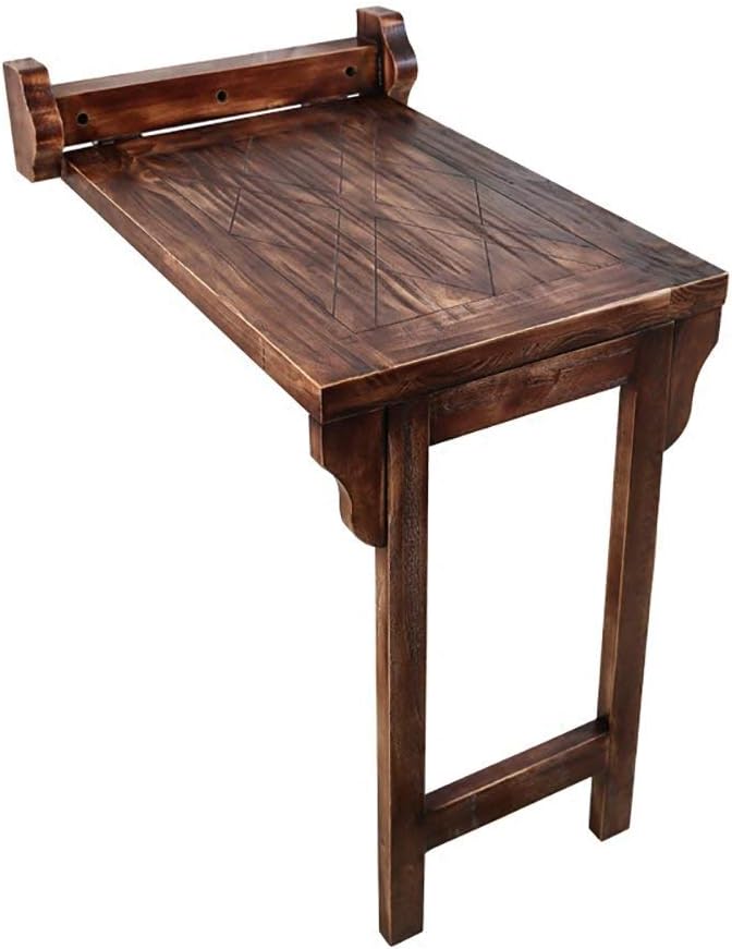HZJZDZ Make Your Home More Spacious Vintage Wall Folding Table Wall-Mounted Drop-Leaf Desk Kitchen Dining Workstation Balcony Children Study Organiser