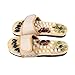 Romonacr Massage Slippers Foot Massager Shoes Shiatsu Relax Sandals with Natural Cobblestone Stones L(Women 8/Men 7)