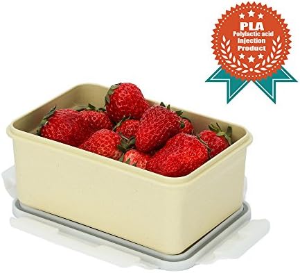 Meal Prep Food Storage Container Leakproof Reusable,Bento Lunch Box ,Snap Locking Lid,BPA-Free,Airtight,Leakproof Freezer Dish Washer Safe(50 Oz/1.5L, Yellow-Opaque,1Piece)
