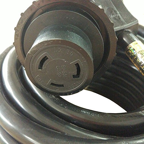 Parkworld 692200 RV Shore Power 30A Extension Cord Adapter TT-30P to L5-30R 50'
