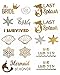 Bachelorettesy Wedding Temporary Tattoos 6 Sheets Bride Bachelorette Stickers 100+ Metallic Gold Tattoos for Bridal Party, Bachelorette Trip, Bridal Shower Party Decorations, Party Favors (Jewel)