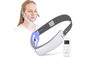 Aimanfun V-face Lift Belt with LCD Remote Control Facial Lifting Belt Red Blu-Ray and Portable Intelligent Firming Face Instrument