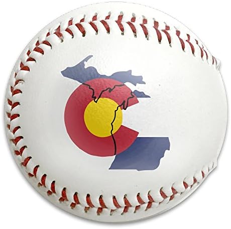 Michigan Colorado Funny Pride Flag Adult/Youth Unmarked Baseball For League Play, Practice, Competitions, Gifts