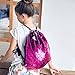 MHJY Sequin Bag Mermaid Drawstring Backpack Sports Beach Dance Bag (Fuchsia/Silver)