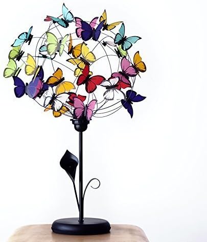Table lamp with arum Lilly and butterflies-Gift for her,butterfly lover,Women Gift,for Women,gift mother,Birthday gift, Shadow lamp, Decor