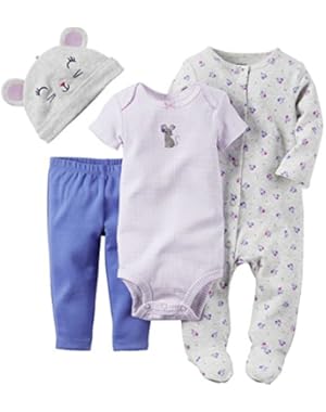 Baby Girl's 4 Piece Layette Set (Baby) - Mouse