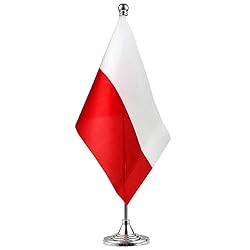 GentleGirl Poland Flag Poles Flag Table Flag,Desk