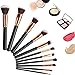 Makeup Brushes, VANDER LIFE Professional Travel Rose Gold Makeup Brush Set 11Pcs with Case Organizer Crocodile Skin