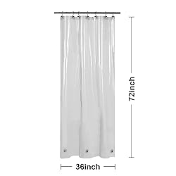 Barossa Design Clear Black Stall Shower Curtain