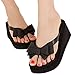 FINEJO Ladies Beach Sandals Summer Knotbow Shoes Flat Wedge Flip Flops