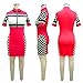 Kafiloe Women Casual Polo Neck Short Sleeve Front Zipper Bodycon Pencil Midi Dress Sexy Party Clubwear