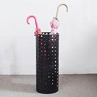 AJZGF Standing Storage Simple and Fashionable Wrought Iron Umbrella Stand, Umbrella Storage Rack, Metal Carved Umbrella Bucket, (Color : Black)