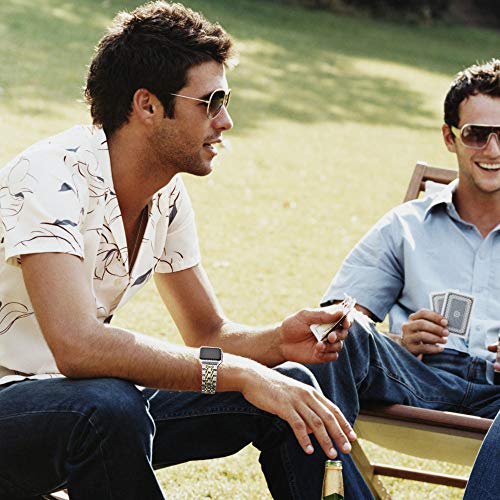 ImmSss Compatible with Apple Watch Bands Series 6 SE 5 4 40mm 44mm / Series 3 2 1 38mm 42mm for Women Men,Gold Stainless Steel Band for iWatch Business Replacement Strap