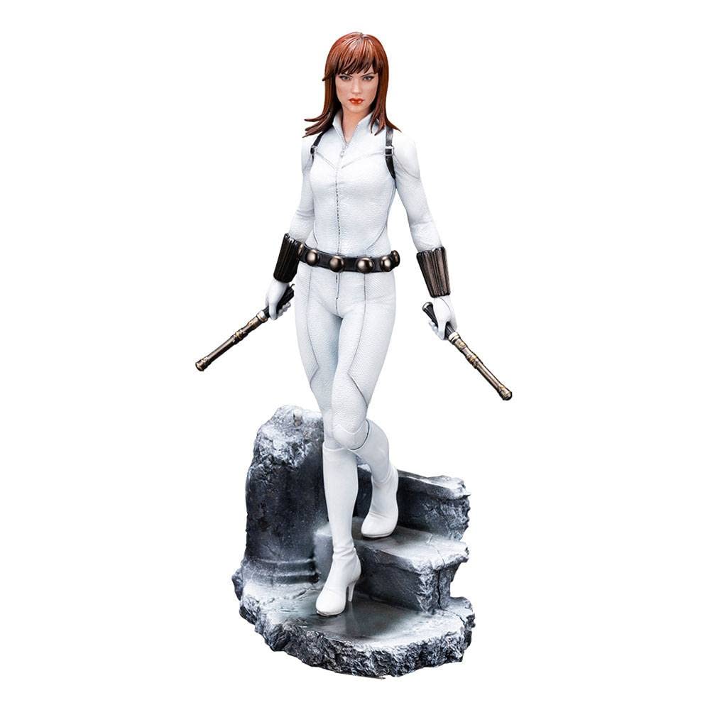 Kotobukiya Marvel Universe ARTFX Premier PVC Statue 1/10 Black Widow White Costume Limited Edition 21 cm, Multicoloured,MK366