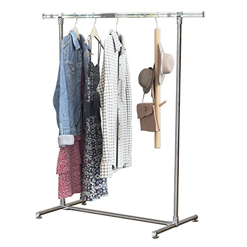 KARMAS PRODUCT Heavy Duty Stainless Steel Clothing Garment Rack Single Rail Free Standing Hanging Rack,Aluminium Alloy